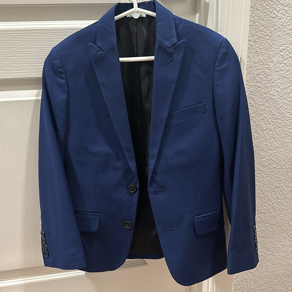 EUC Boys Calvin Klein Navy Slim Fit Infinite Stretch Suit